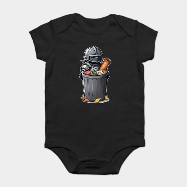 Garbage Knight 1 Baby Bodysuit by Grave Digs